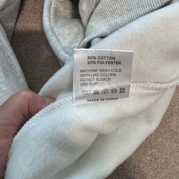 NWT Parke Cities Cozies Fleece Los Angeles Graphic Mockneck Grey gray large xl - Picture 6 of 7
